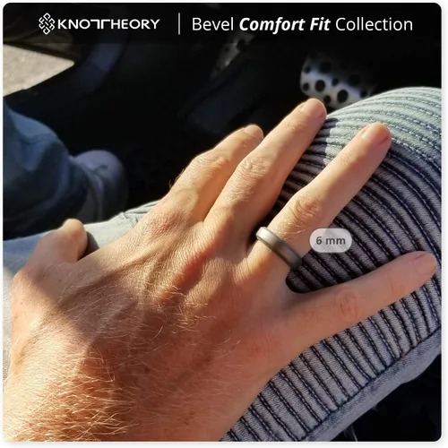 Vista 67 de Knot Theory - Anillo de boda de silicón para hombres y mujeres Anillos de goma finos de calidad superior con gran estilo, comodidad; son ideales