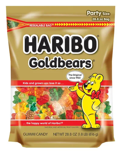 Vista 10 de HARIBO - Gomitas de ositos, bolsa resellable de 10 onzas, sabores surtidos