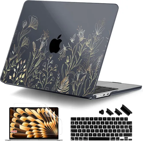 Vista 13 de DONGKE Funda compatible con M5 MacBook Air de 15 pulgadas 2026 2025-2023 A3448 A3241 A3114 A2941 M4 M3 M2 Pantalla de retina líquida Touch ID