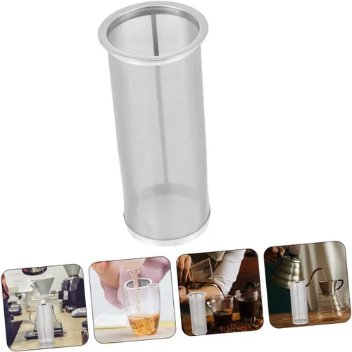 Vista 9 de Filtro de café helado de acero inoxidable y colador de té helado, infusor reutilizable para café helado y té