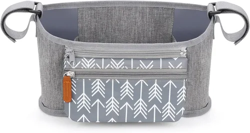 Vista 2 de Accmor Organizador universal para cochecito con bolsa desmontable para teléfono, organizador de cochecito, accesorios para Uppababy, Baby Jogger