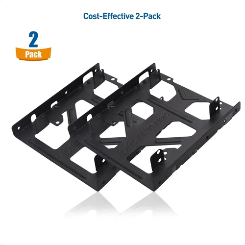Vista 5 de Cable Matters Paquete de 2 adaptadores de disco duro de 2.5 a 3.5 para SSD Kit de soporte de montaje dual SSD, adaptador 3.5 a 2.5, incluye