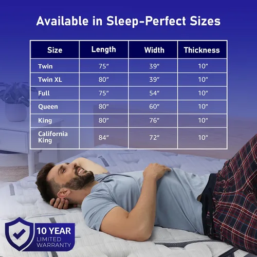 Vista 8 de Revo Serena Pillow Top Innerspring - Colchón de 10 pulgadas, tamaño individual