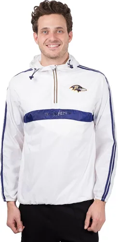 Vista 6 de Ultra Game NFL - Chaqueta cortavientos con capucha y cremallera para hombre