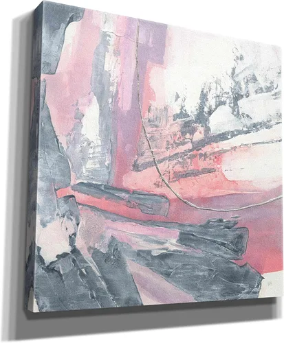 Vista 2 de Epic Graffiti 'Whitewashed Blush I' por Chris Paschke, lienzo de arte de pared Giclée, 12 x 12 pulgadas