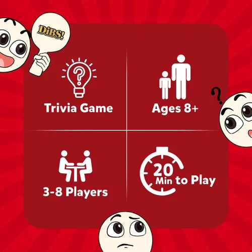 Vista 7 de Skillmatics Juego de cartas: DIBS, juego de trivia de ritmo rápido, divertido y educativo para familiares, amigos y fiestas, pensamiento rápido, 10