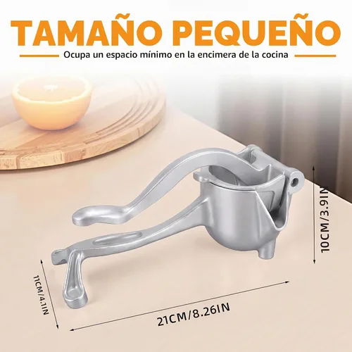 Vista 2 de Exprimidor, Extractor de Jugo de Fruta Fresca de Aleación de Aluminio, Exprimidor de Jugo Manual de Mano, exprimidor manual, Fácil de Limpiar