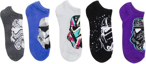 Vista 2 de STAR WARS womens Classic 5 Pack No Show Ankle Socks