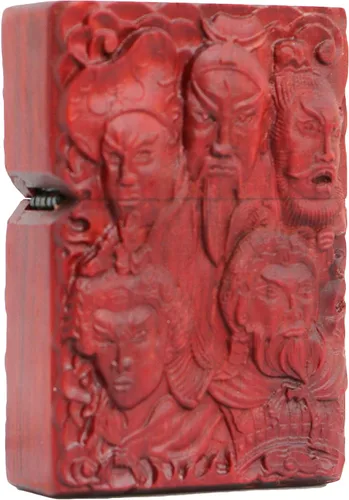 Vista 11 de Carcasa exterior de palisandro Huanghuali natural tallado para módulo Zippo (1000 brazos Avalokiteshvara de la diosa 3#)