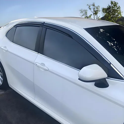 Vista 3 de Viseras para ventanas para Mazda 3 Sedán 4 puertas 2004 2005 2006 2007 2008 2009 estilo JDM Mugen, deflector de viento, protector solar y de lluvia