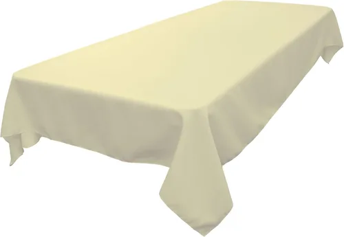 Vista 112 de LA Linen Mantel rectangular lavable de popelín de poliéster, resistente a las manchas y a las arrugas, cubierta de mesa 60x84, mantel de tela