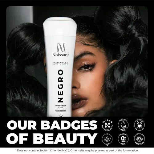 Vista 11 de naissant Champú Tonificante Cool Black para Cabello Pigmentos de Ultra Alta Pureza Neutraliza los Tonos Rojos y Naranjas Ácido Hialurónico
