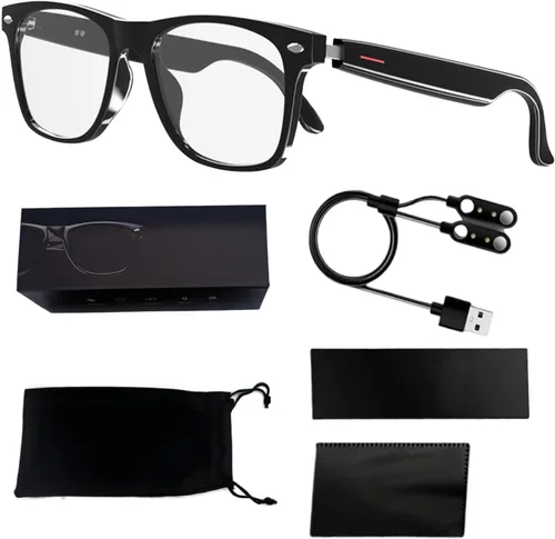 Vista 9 de Lentes inteligentes escuchables, gafas inteligentes de moda, inalámbricas multifuncionales, auriculares inalámbricos, lentes de sol para mujeres