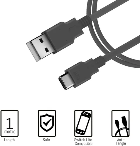 Vista 8 de Orzly Switch Lite Accessories Bundle - Funda y protector de pantalla para consola Nintendo Switch Lite cable USB soporte para juegos funda de agarre