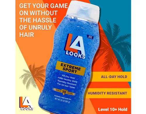 Vista 4 de L.A. Looks Sport Activity Proof Power Gel, Mega X-Treme Hold 20 oz (Paquete de 3)
