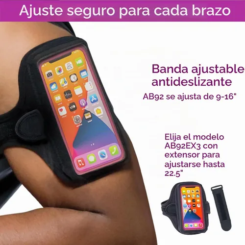 Vista 6 de Tune Belt AB92 - Brazalete antideslizante para teléfonos y fundas L/XL Negro