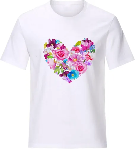 Vista 5 de Womens Causal T Shirt Dream Catcher Print Tees Tshirt Summer Round Neck Tunic Shirts O-Neck T-Shirts Slim Girls Blouses