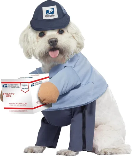 Vista 4 de USPS Mail Carrier - Disfraz para perro, talla XS