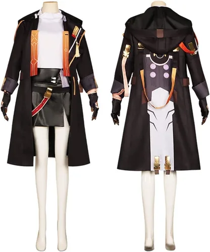 Vista 5 de Moalioi Honkai Star Rail - Disfraz de cosplay de Honkai Trailblazer Caelus, traje de fiesta de Helloween con peluca Estilo de mujer