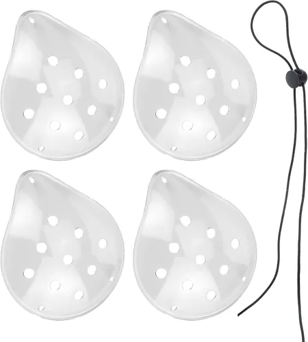 Vista 9 de 1 parche de plástico para ojos de 9 agujeros con 1 cuerda elástica, transpirable y cómodo, protección ocular, adecuado para niños, adultos, cubierta