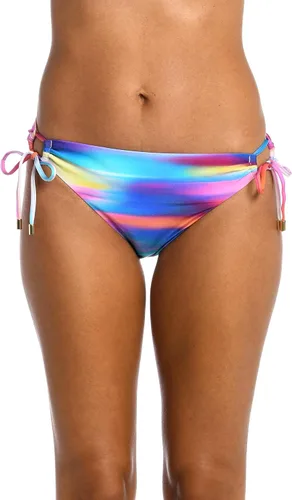 Vista 60 de La Blanca Parte inferior de bikini hipster con lazo lateral para mujer Negro/ Luces de la ciudad