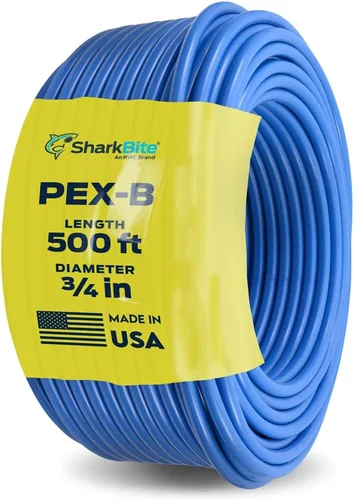 Vista 14 de SharkBite 1/2 pulgada x 100 pies azul PEX-B, tubería de agua flexible PEX para fontanería, U806B100