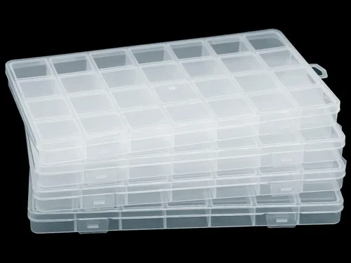 Vista 10 de Caja de almacenamiento de plástico transparente de 6 piezas con cierre hermético, contenedor organizador para lápices, rompecabezas, juguetes