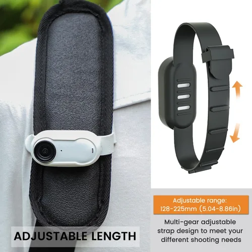 Vista 3 de Pulsera de silicona para Insta360 GO 3, funda protectora de silicona para Insta360 GO 3 accesorio de cámara de acción (negro)