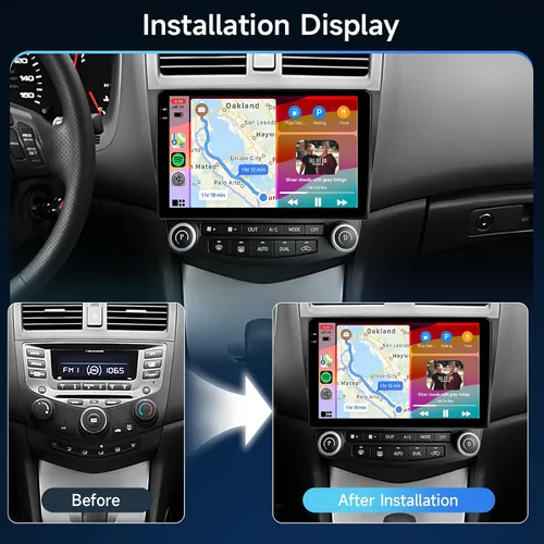 Vista 11 de [4G+64G] Radio de coche para Honda Accord 2003-2007 Android Unidad principal con Carplay Android Auto, Hodozzy 10.1 pulgadas pantalla táctil estéreo
