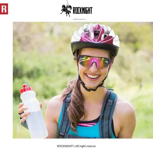 Vista 4 de ROCKNIGHT Gafas de sol deportivas polarizadas de alta definición, para ciclismo, conducción, béisbol, exteriores, ultraligeras, TR90, marco grande