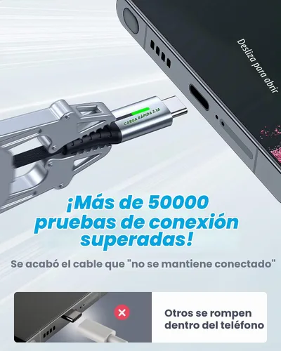 Vista 10 de INIU Cable USB a C de carga rápida, [5 paquetes, 1.6 pies + 3.3 pies x 2 + 6.6 pies x 2] 3.1 A cables tipo C, cables de carga de teléfono USB-C