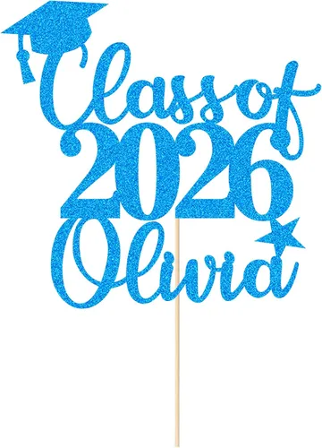 Vista 13 de Decoración para tarta de graduación 2025 personalizada para la clase de 2025 Felicidades 2025, regalo para graduación de graduación, decoración
