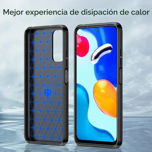 Vista 5 de Funda para Xiaomi Redmi Note 11 Note 11S Funda con protector de pantalla Vidrio templado Ligero Absorción de golpes Resistente TPU Cubierta
