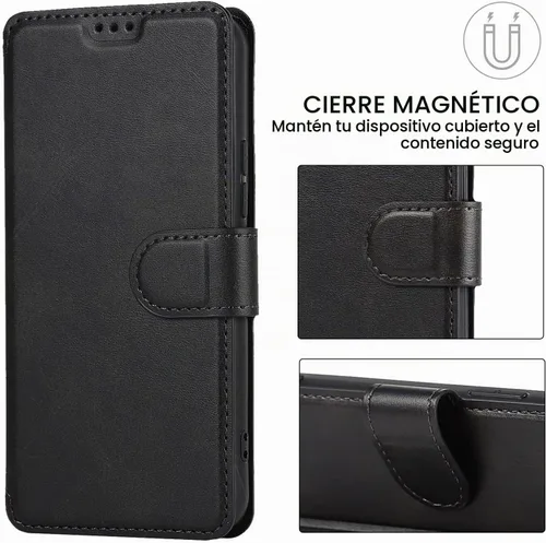 Vista 5 de QLTYPRI Funda tipo cartera para Samsung Galaxy A14 4G/5G, color negro
