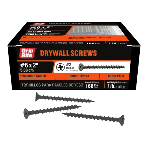 Vista 12 de Grip-Rite 2CDWS5#6 X 2 "Phillips Bugle Head - Tornillo para paneles de yeso de punta afilada, caja de 5 libras
