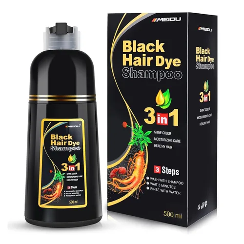 Vista 11 de IIIMEIDU Champú para teñir el cabello 3 en 1 para cabello gris, champú con ingredientes herbales tinte burdeos para mujeres y hombres, cobertura