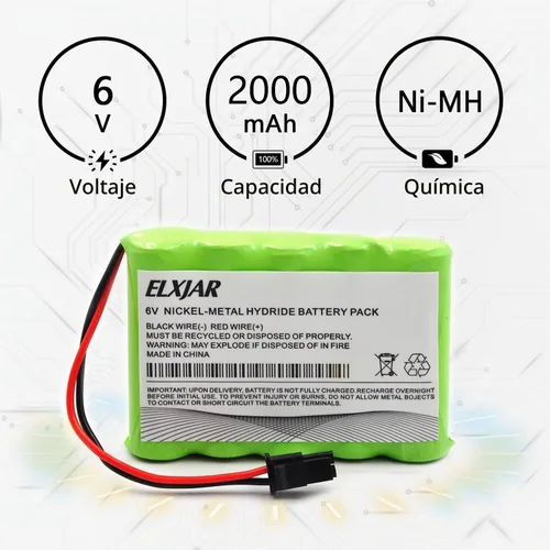 Vista 3 de Paquete de 2 baterías AA de 6 V 2000 mAh para paneles 600-XTI-BAT Simon XTi