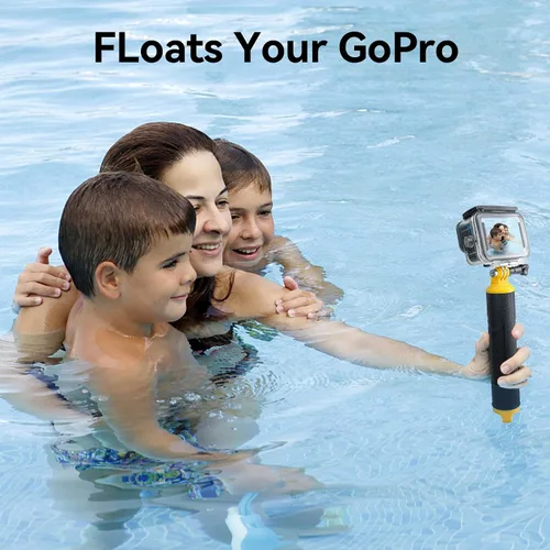 Vista 2 de TELESIN Empuñadura flotante para GoPro Hero 13 12 11 10 9 8 7+ Series, DJI, Insta360 más cámaras de acción, palo de selfie submarino adecuado