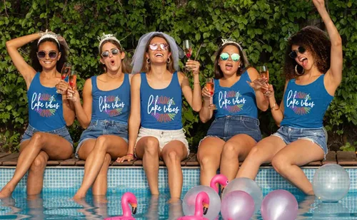 Vista 4 de Lake Life - Camiseta sin mangas para mujer, camiseta sin mangas con estampado de Lake Vibes para vacaciones, camiseta sin mangas holgada y bonita