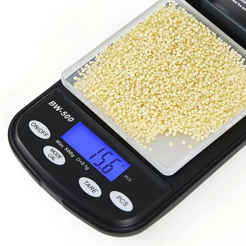 Vista 3 de Báscula digital de bolsillo de peso gramo, báscula de joyería, báscula de alimentos, 17.64 oz x 0.00 oz, báscula digital de gramos de cocina, escala