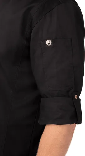 Vista 5 de Chef Works Abrigo de chef Hartford para hombre