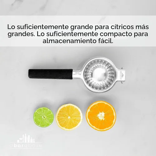 Vista 2 de Exprimidor de prensa a mano con barra para cócteles, resistente, acabado dorado Stainless Steel Lemon Squeezer, Grapefruit Reamer Bowl, Dishwasher