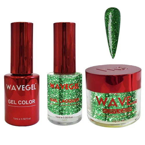 Vista 47 de WAVEGEL - Juego de gel de remojo, laca de uñas y polvo acrílico y polvo de inmersión a juego - Colección Queen - #001 Negro sedoso