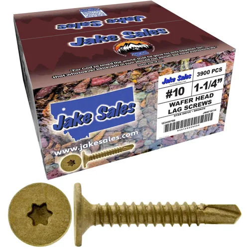 Vista 7 de 10-16 x 1-1/4 pulgadas de madera a metal - Tornillo TEK autorroscante estrella/TORX Drive - 1 libra - 139 tornillos