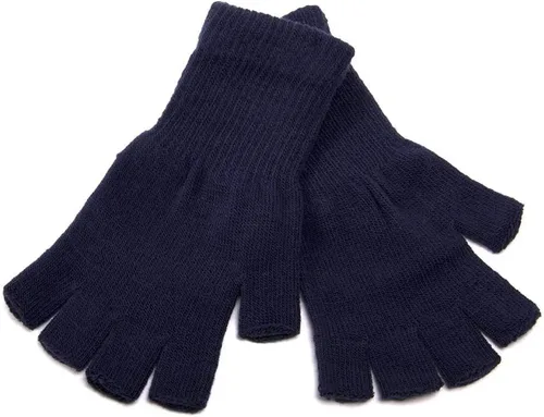 Vista 2 de Guantes de invierno unisex para hombres y mujeres, de punto elástico sin dedos