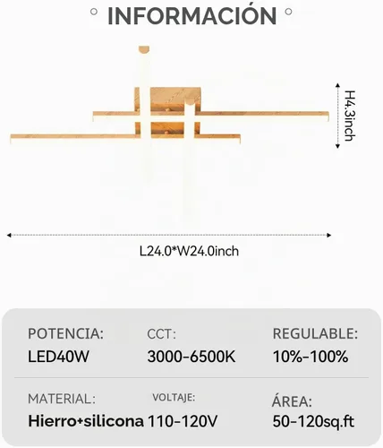 Vista 2 de Lámpara de techo moderna Sputnik LED regulable con control remoto, iluminación de techo negra empotrada, lámpara de techo para dormitorio, estudio