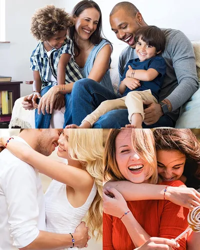 Vista 7 de Pulsera de 7 nudos contra el mal de ojo para mujeres, hombres y bebés, cuerda roja negra rosa, protección contra el mal de ojo, buena suerte, regalo
