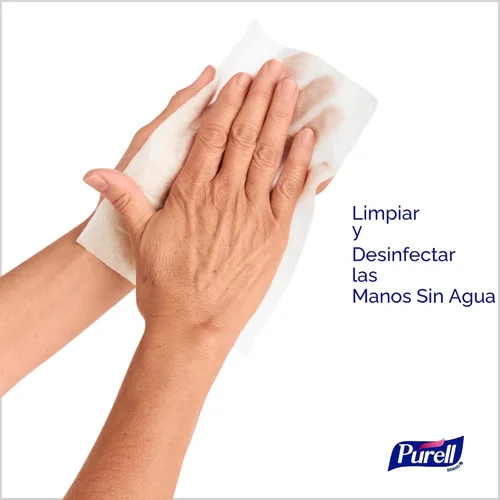 Vista 3 de Toallitas de mano desinfectantes. Envueltas individualmente (300). De Purell