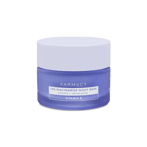 Vista 9 de Farmacy Máscara facial de niacinamida para la noche, máscara facial de refinación de poros con 10% de niacinamida, repone la barrera de humedad