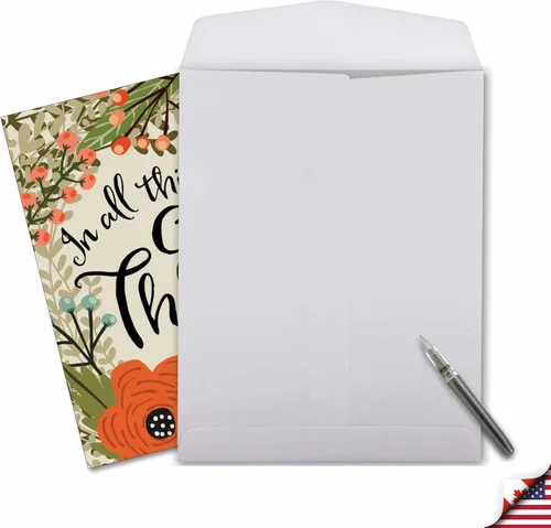 Vista 6 de The Best Card Company - 1 tarjeta de felicitación de agradecimiento de flores (8.5 x 11 pulgadas) - Hermosa tarjeta de notas de gratitud floral